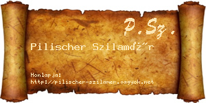 Pilischer Szilamér névjegykártya